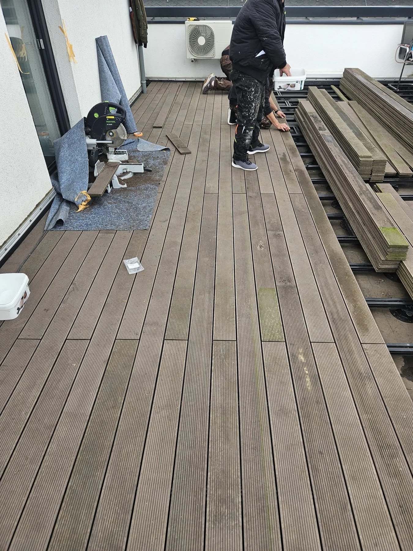 Terrasse auf Unterkonstruktion – nachher