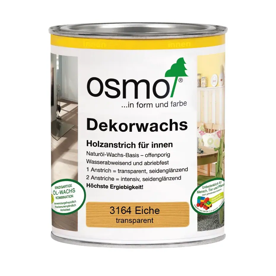Dekorwachs transp.Eiche 750ml