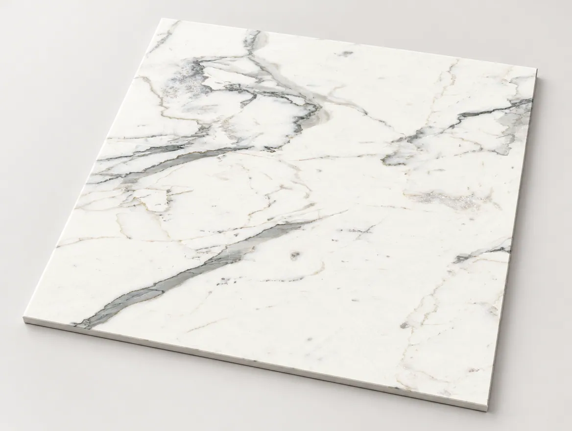 Ceramin Tiles Carrara vained white