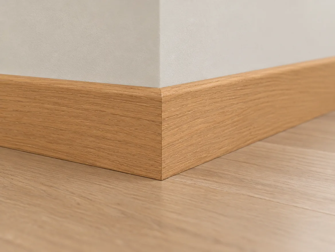 Sockelleiste furniert Eiche sand · 16 × 60 mm