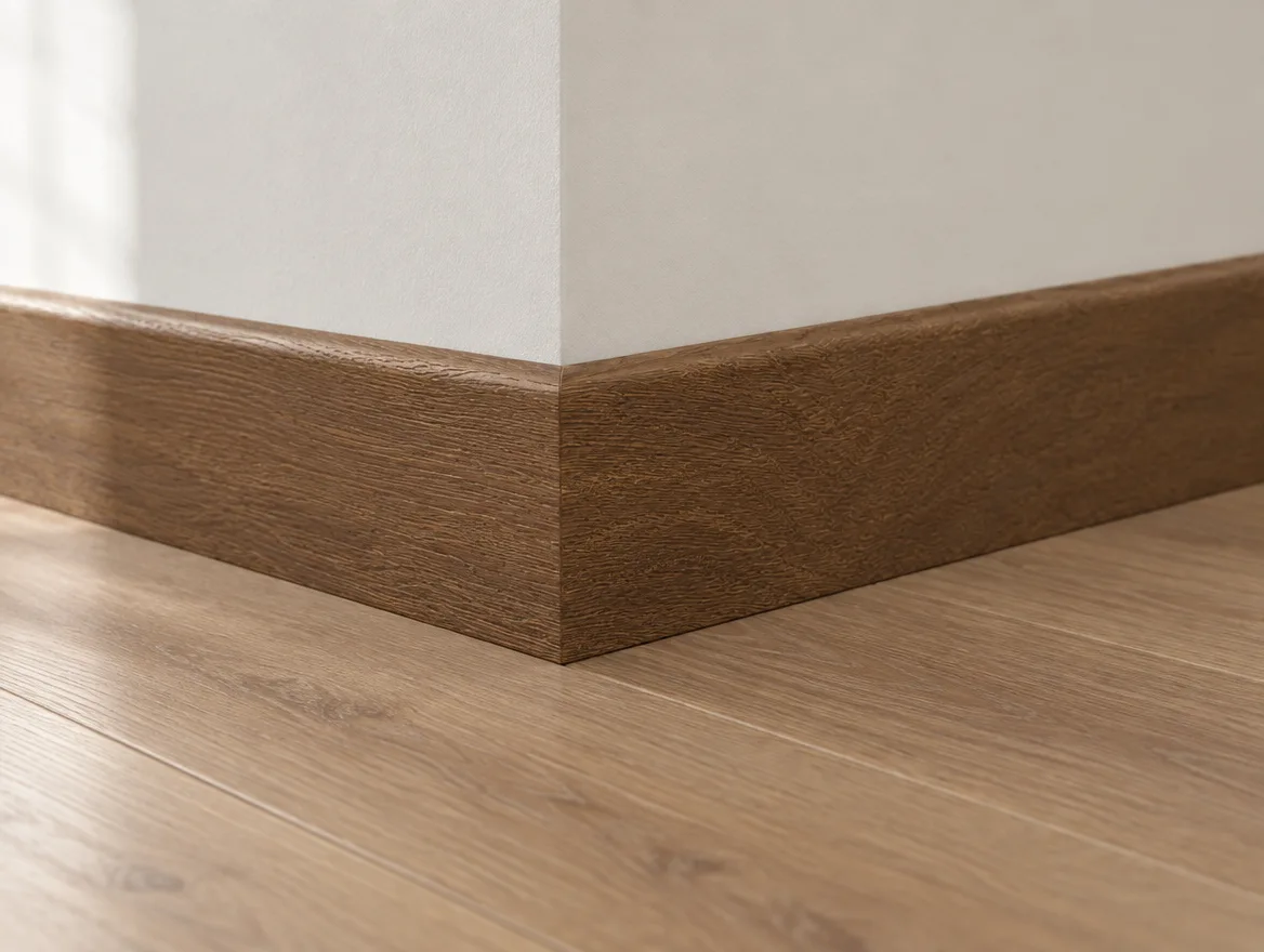 Sockelleiste furniert Eiche mocca · 16 × 60 mm
