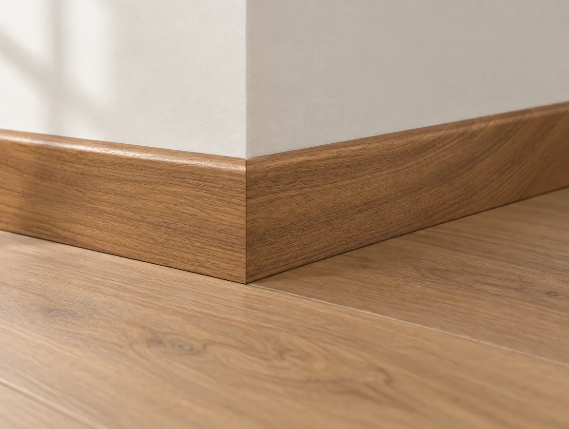 Sockelleiste furniert Nussbaum · 16 × 60 mm