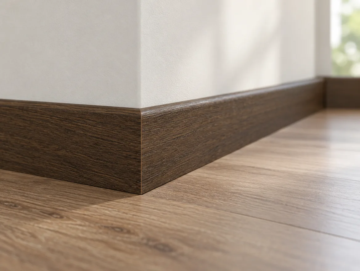 Sockelleiste furniert Räuchereiche · 16 × 60 mm
