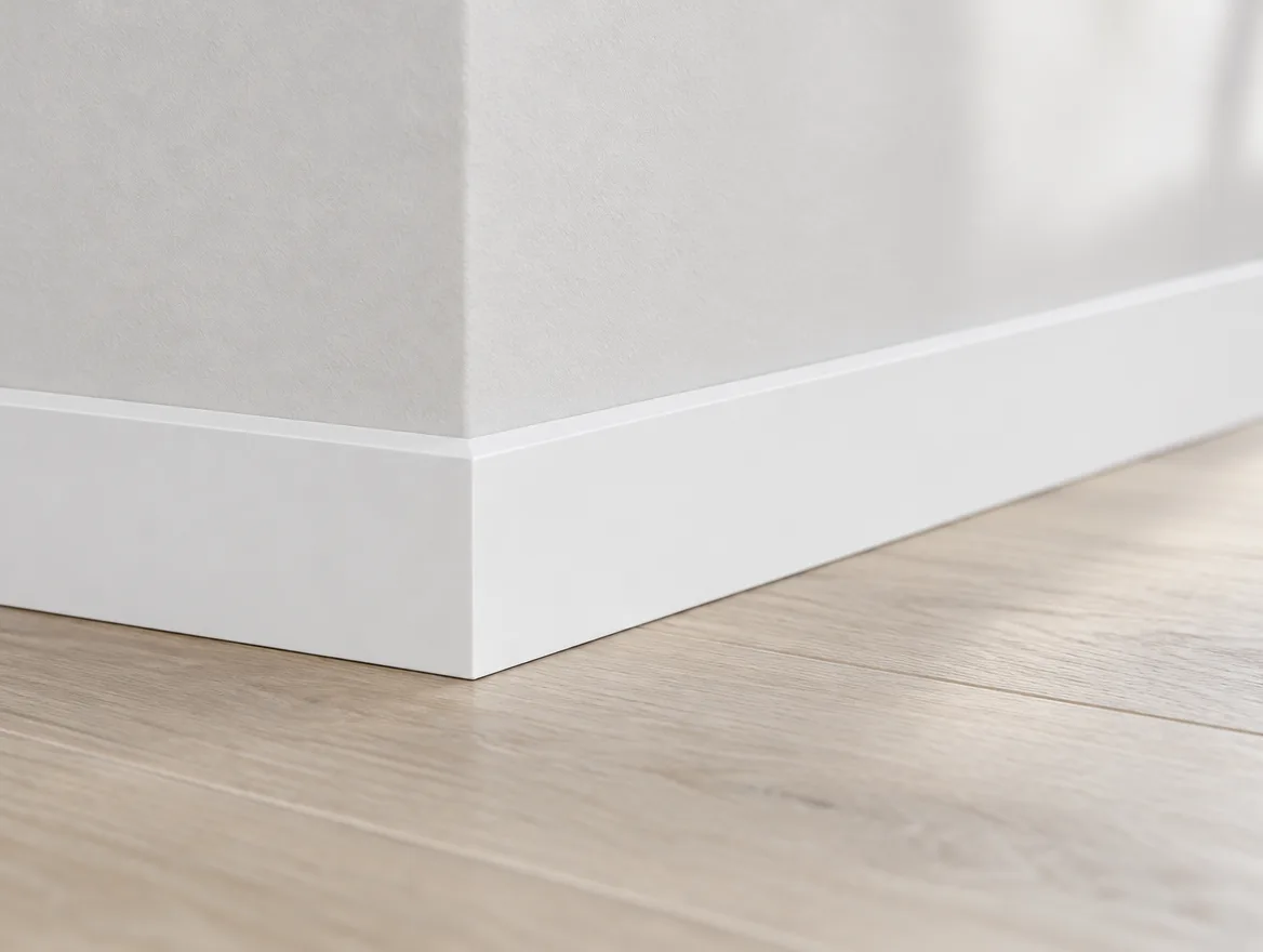 Sockelleiste MDF weiß · Cube 12 × 58 mm