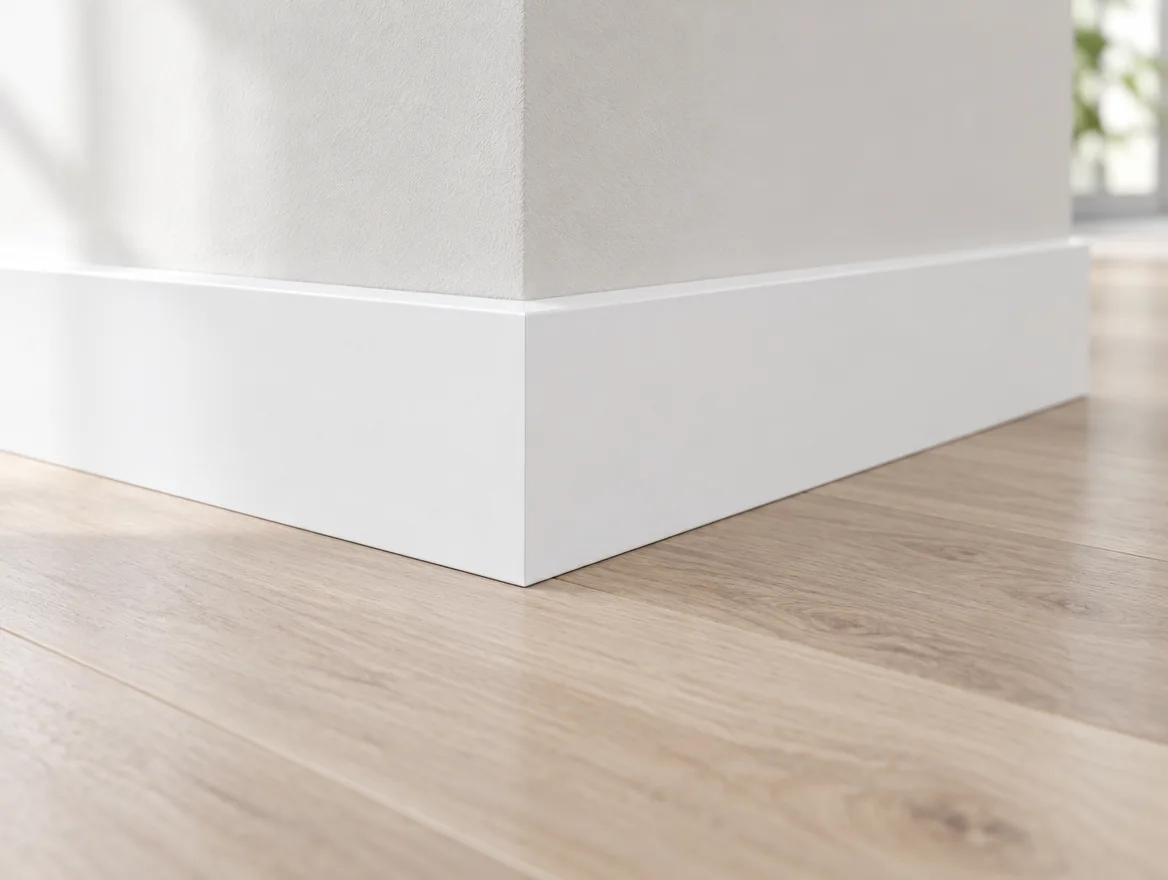 Sockelleiste MDF weiß · Cube 18 × 78 mm