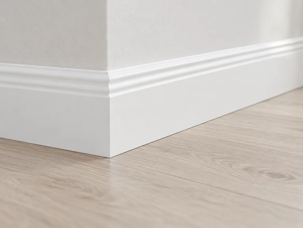 Sockelleiste MDF weiß · profiliert 18 × 96 mm