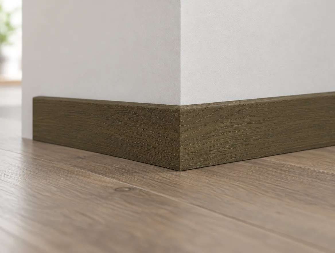 Sockelleiste Touch Holzdekor rauchbraun (L651) · 14 × 58 mm