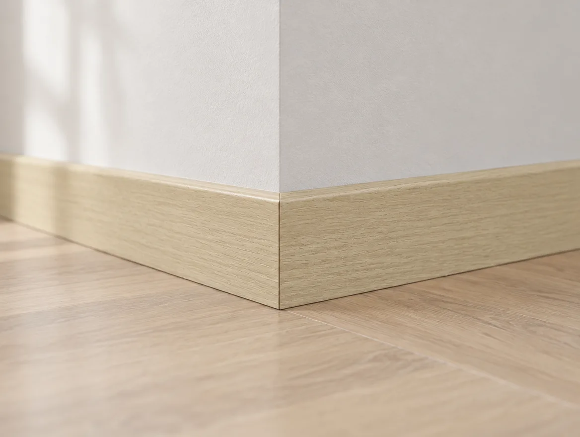 Sockelleiste Touch Holzdekor hell (L659) · 14 × 58 mm