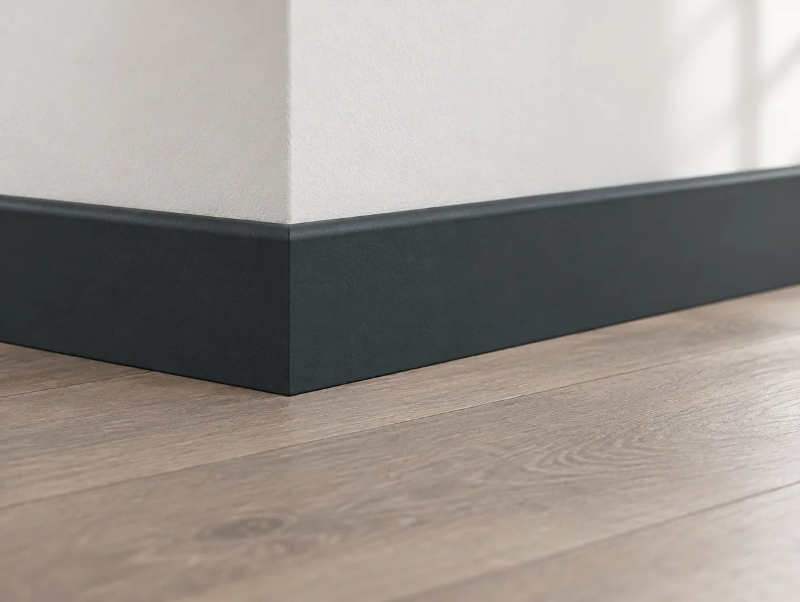 Sockelleiste Touch Schwarz · 14 × 58 mm