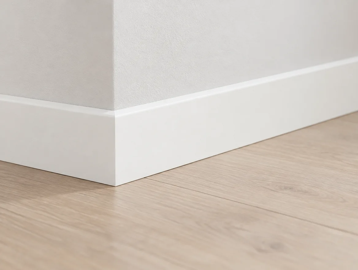 Sockelleiste Touch Weiß RAL 9010 · 14 × 58 mm