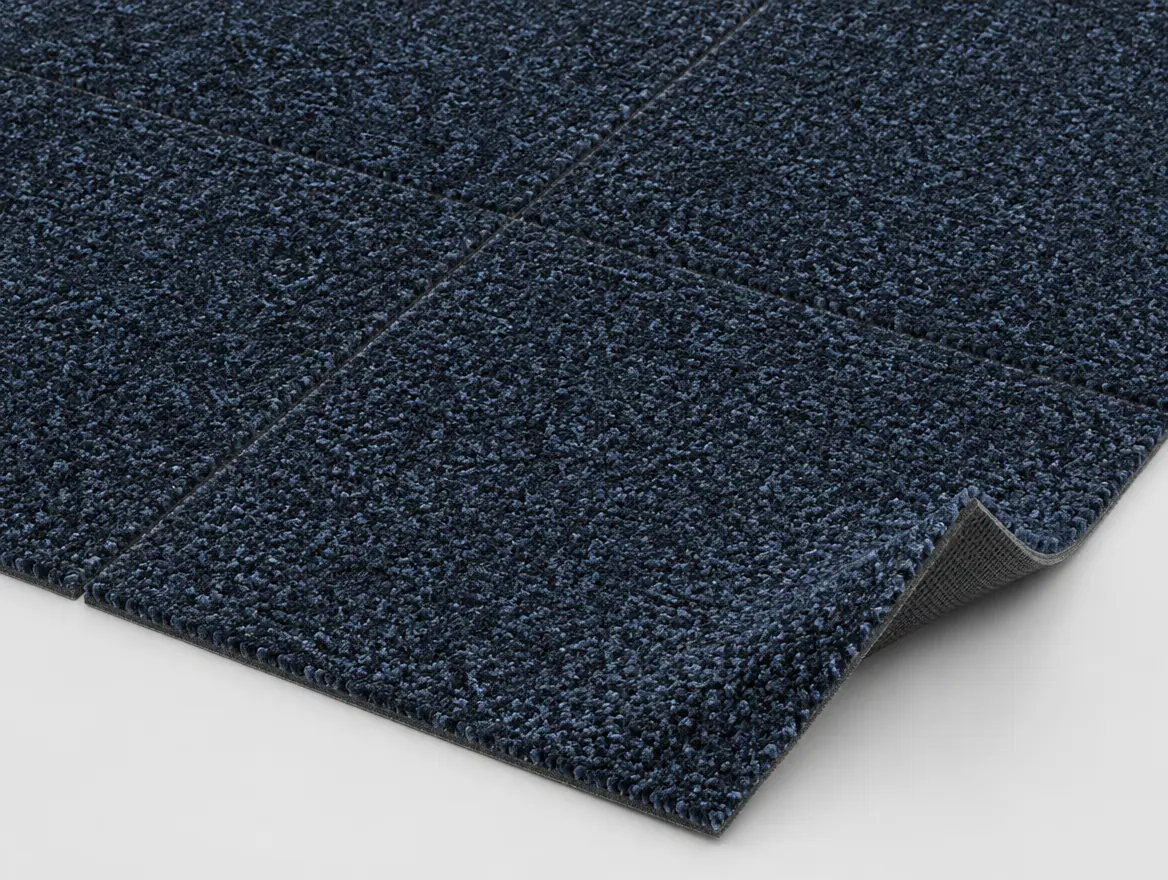 Teppichfliese Cosy Blau · 50 × 50 cm · Farbe 80