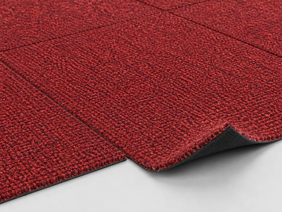 Teppichfliese Diego Rot · 50 × 50 cm · Farbe 305