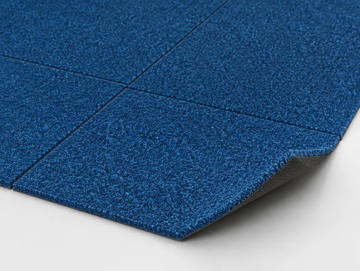 Teppichfliese Gloria Blau · 50 × 50 cm · Farbe 180
