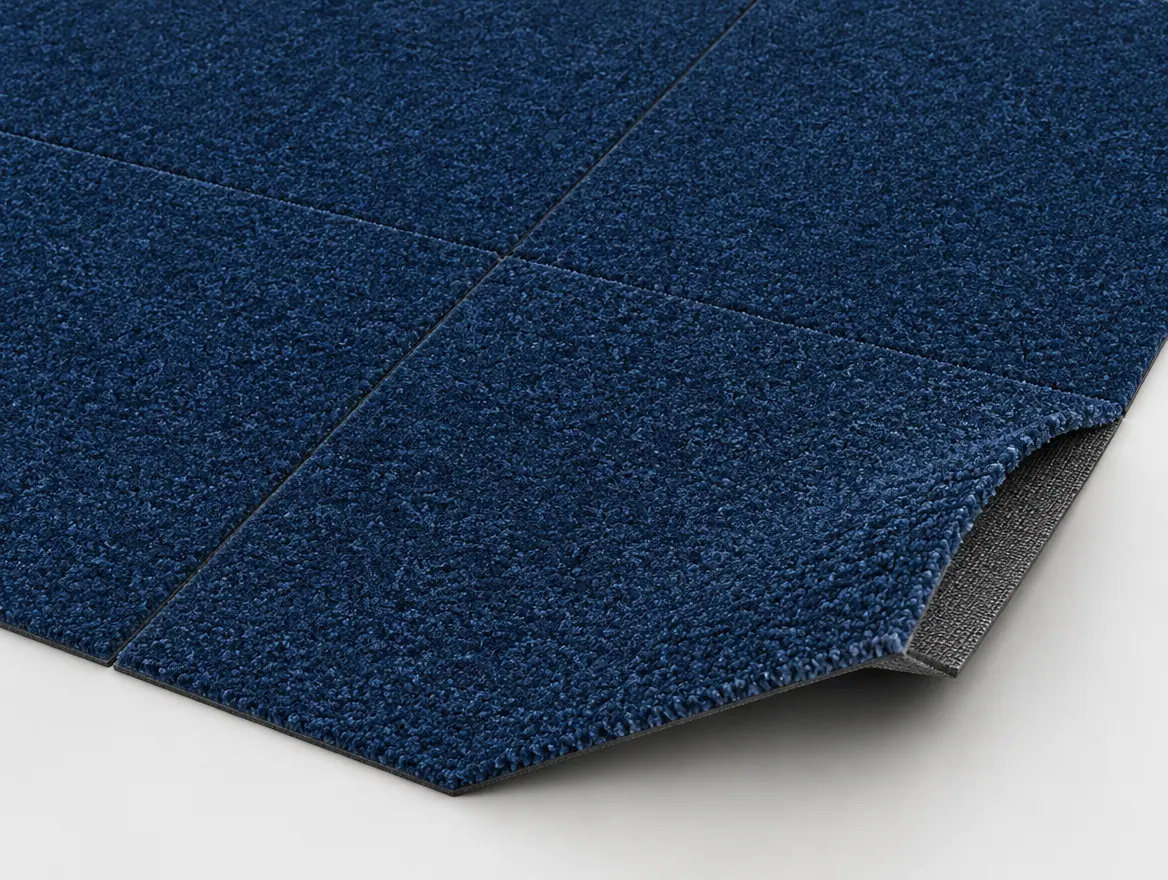Teppichfliese Gloria Blau · 50 × 50 cm · Farbe 190