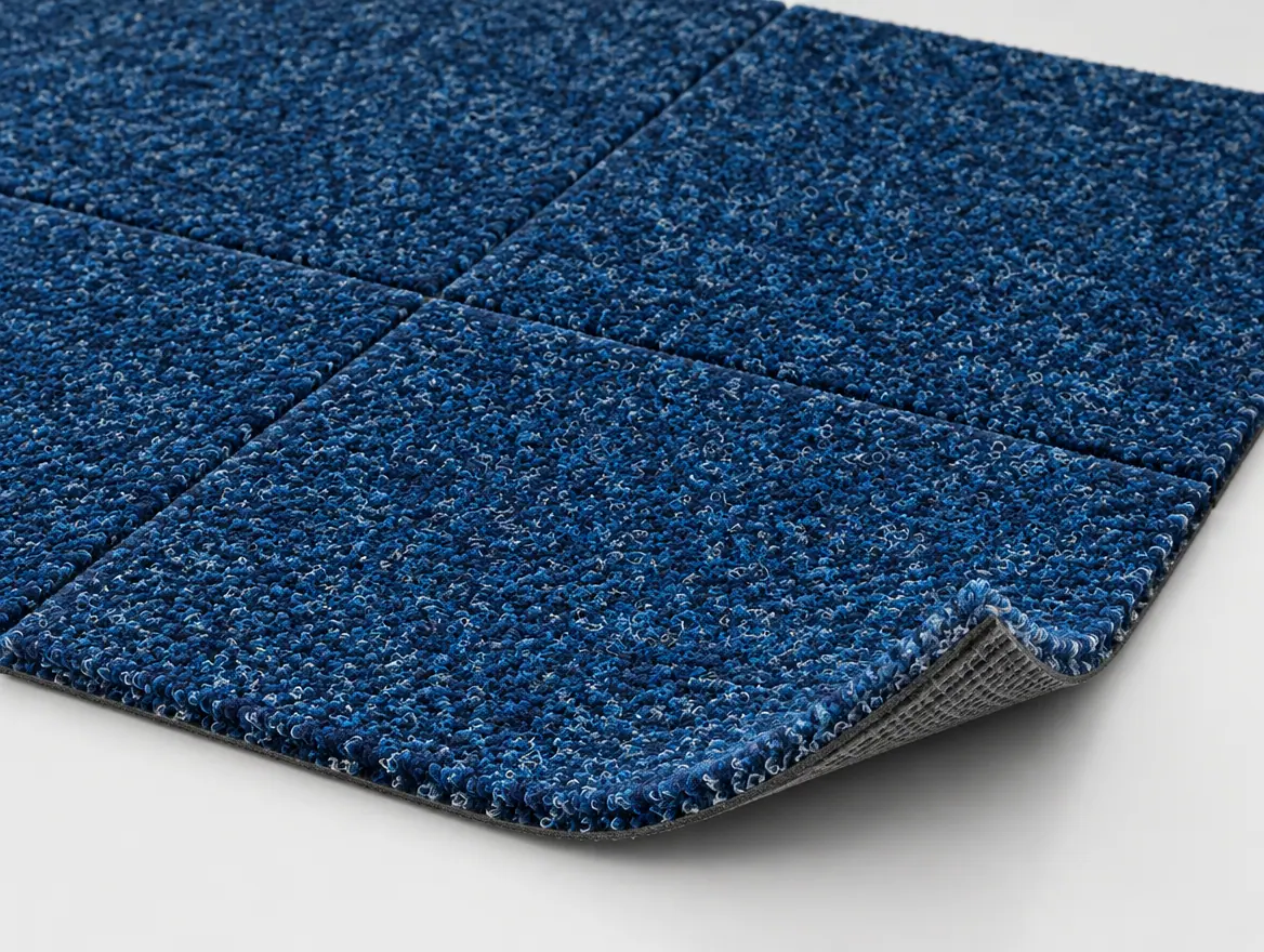 Teppichfliese Karat Nadelvlies Blau · 50 × 50 cm · Farbe 030