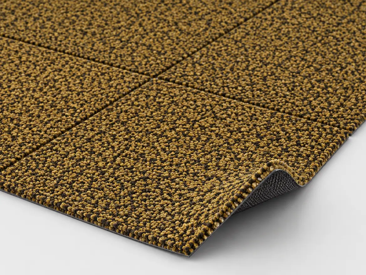 Teppichfliese Lisaro Gelb · 50 × 50 cm · Farbe 215