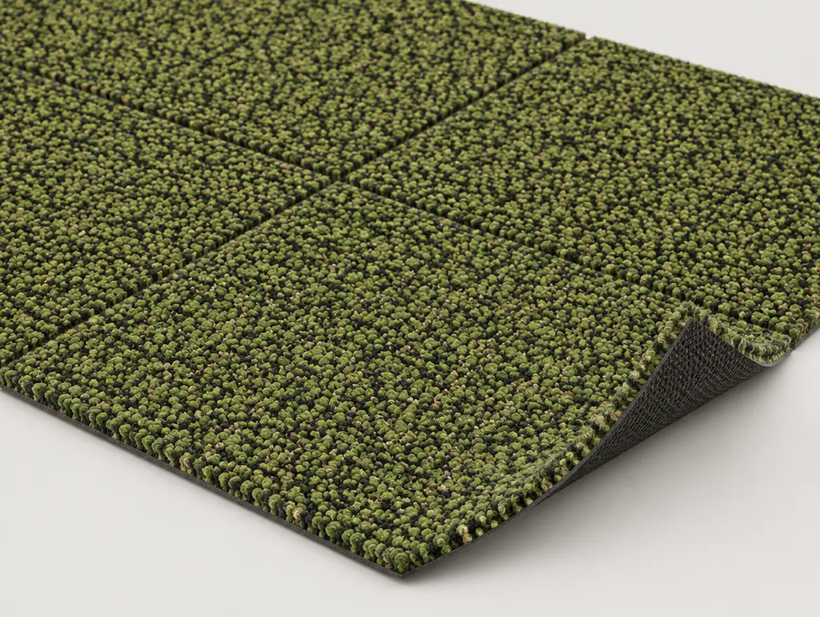 Teppichfliese Lisaro Grün · 50 × 50 cm · Farbe 419