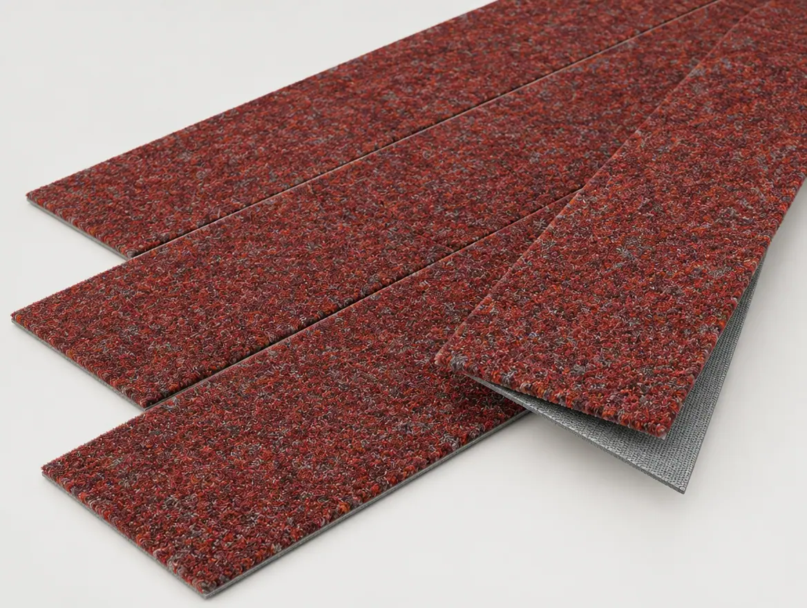 Teppichplanke Polar Rot · 25 × 100 cm · Farbe 135