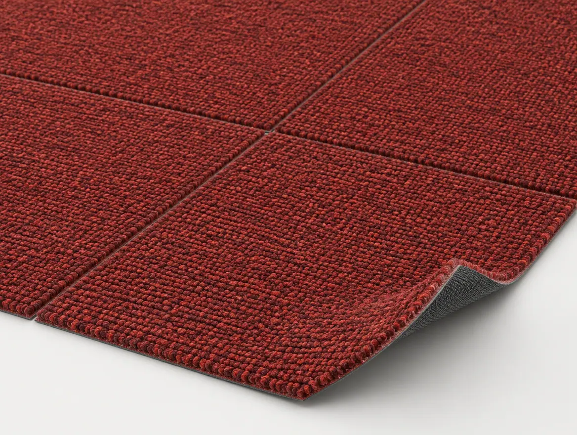 Teppichfliese Rambo Rot · 50 × 50 cm · Farbe 329