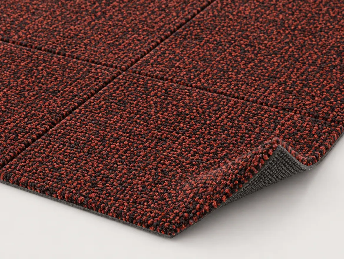 Teppichfliese Rambo Rot · 50 × 50 cm · Farbe 353
