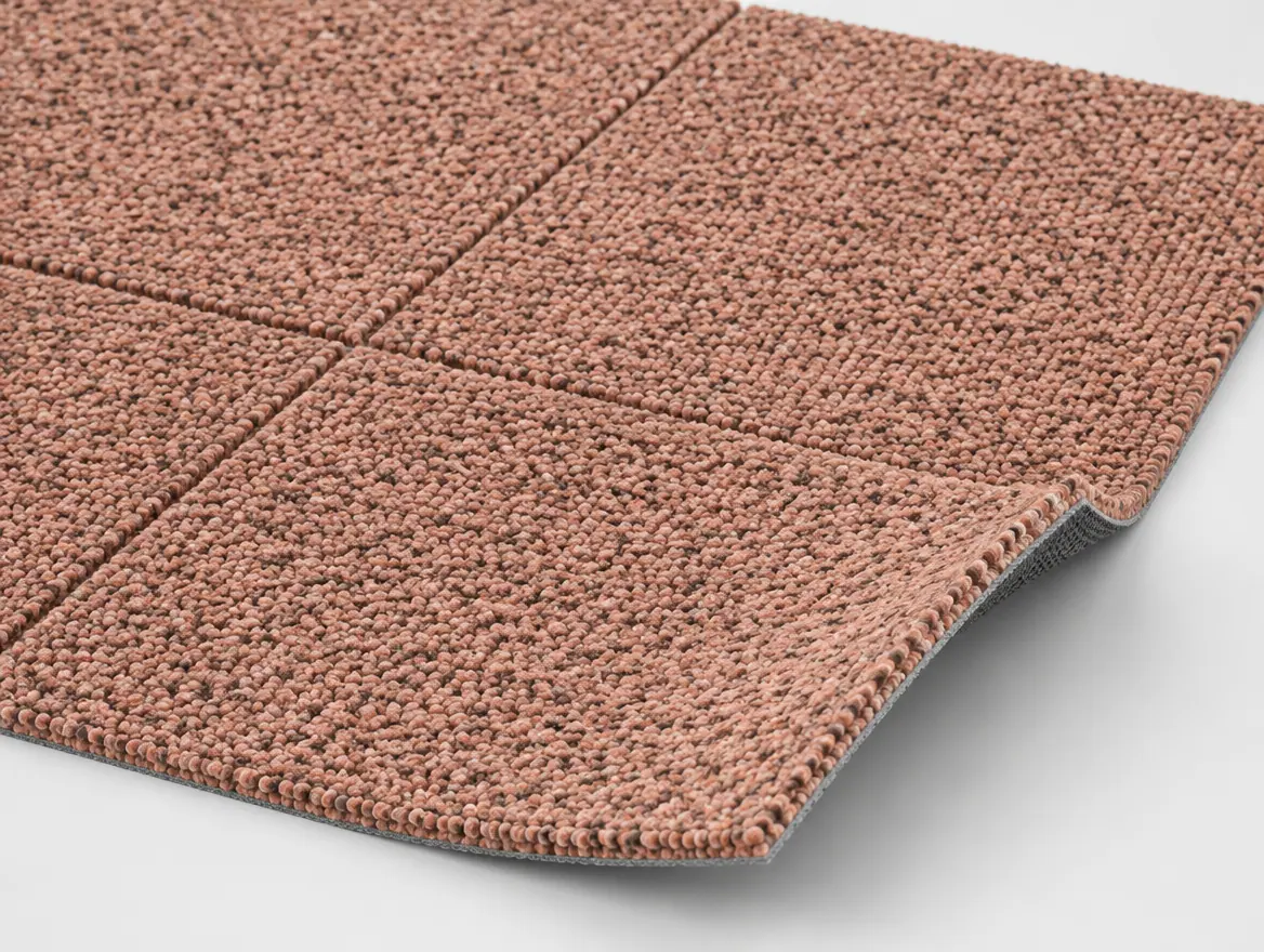 Teppichfliese Silas Rot · 50 × 50 cm · Farbe 220