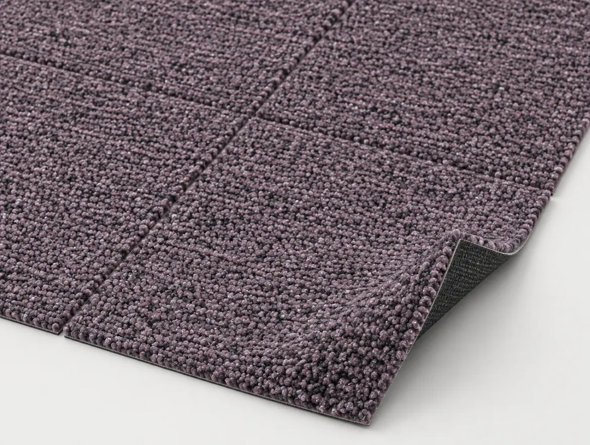 Teppichfliese Silas Lila · 50 × 50 cm · Farbe 415