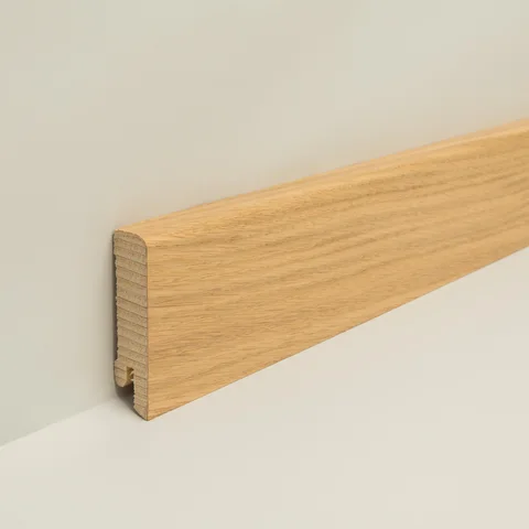 Sockelleiste furniert Eiche vanilla · 16 × 60 mm