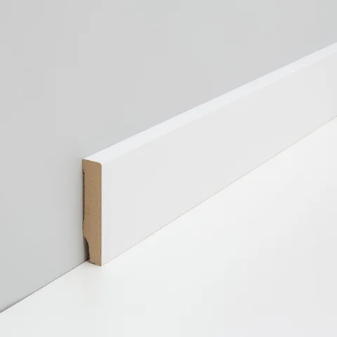 Sockelleiste MDF weiß · Cube 12 × 58 mm