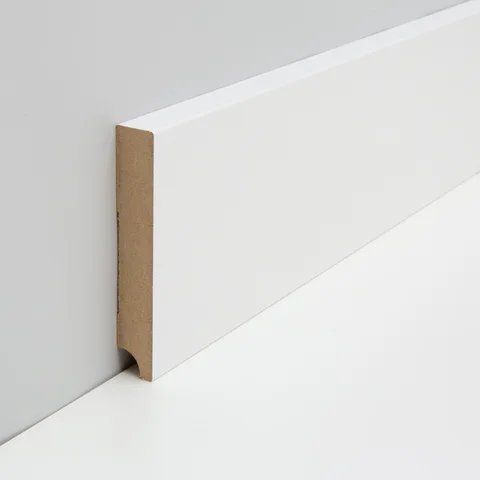 Sockelleiste MDF weiß · Cube 16 × 96 mm