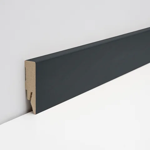 Sockelleiste Touch Schwarz · 14 × 58 mm