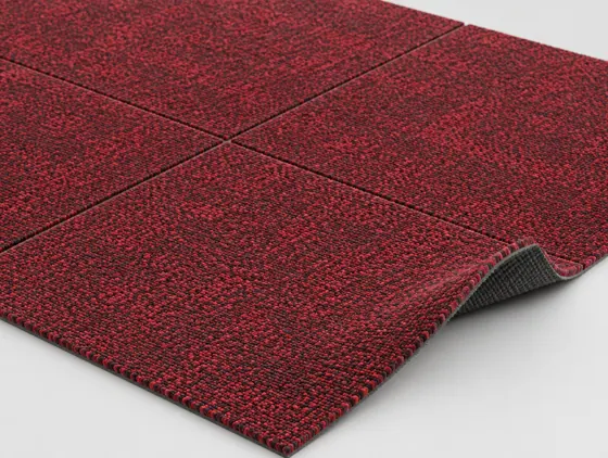 Teppichfliese Connected Ethos Rot · 50 × 50 cm · Farbe 4032