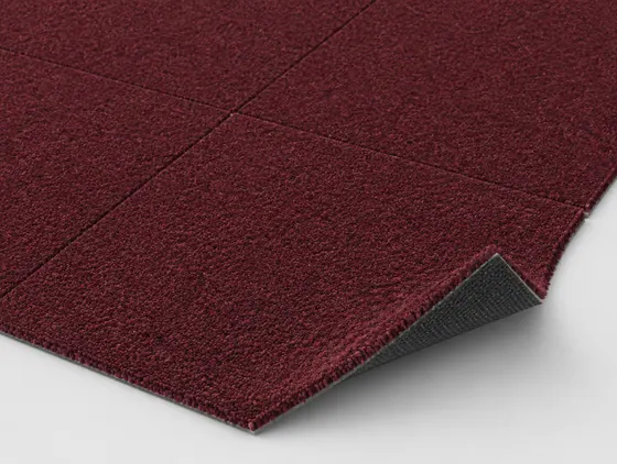 Teppichfliese Heuga 725 Rot · 50 × 50 cm · Farbe 2049