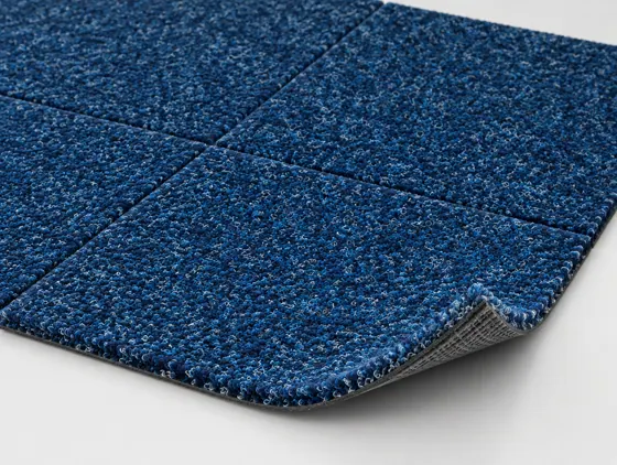 Teppichfliese Karat Nadelvlies Blau · 50 × 50 cm · Farbe 030