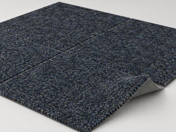 Teppichfliese Karat Nadelvlies Blau · 50 × 50 cm · Farbe 100