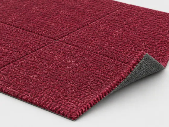 Teppichfliese Keno Rot · 50 × 50 cm · Farbe 410