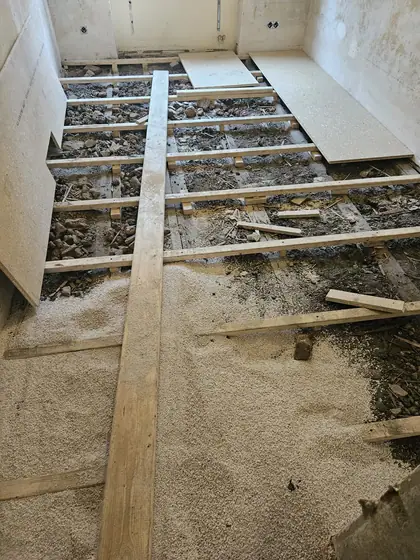 Offener Bodenaufbau