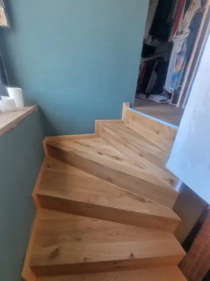 Gewendelter Teil der Treppe